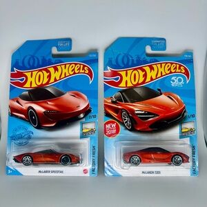 Hot Wheels McLaren Lot Of 2x - McLaren 720s & McLaren Speedtail Orange New 2018
